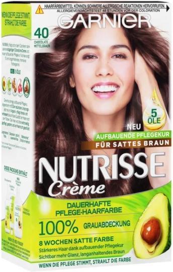 Pierre Fabre Garnier Nutrisse, 4 Schokoladen -Mittelbraun, Haarfärbemittel (4 Schokoladen -Mittelbraun)