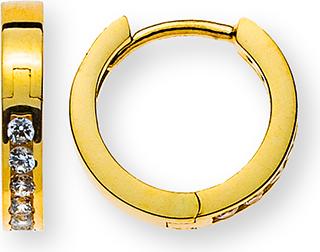 Produktbild Natsumi Schmuck Creolen Gelbgold 9K/375 mit 16 Zirkonias (375/9 K Gelbgold)