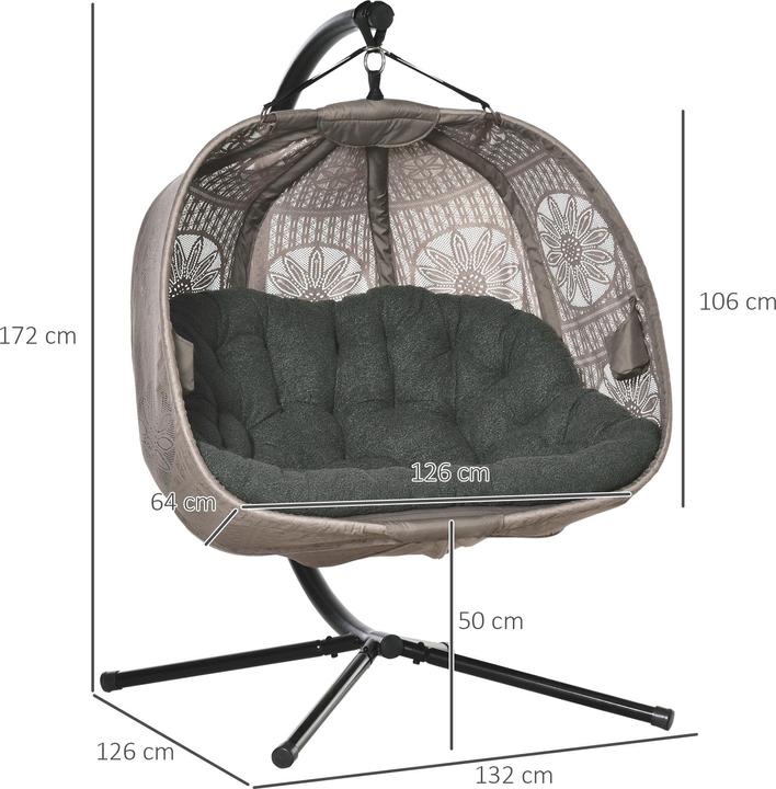Image du produit Outsunny Fauteuil suspendu (240 kg)
