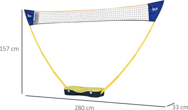 Actual product image Homcom Badminton net with 4 rackets