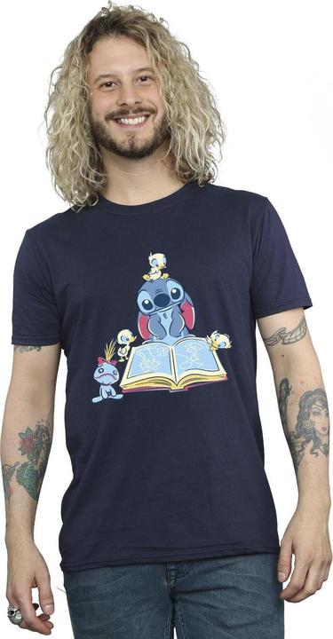 Immagine prodotto Disney Lilo & Stitch Reading A Book Maglietta Uomo (S)
