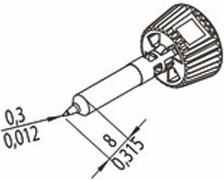 Actual product image 0142PDLF03/SB Soldering tip Tip size 0.30 mm Contents 1 pc. (Soldering bit)