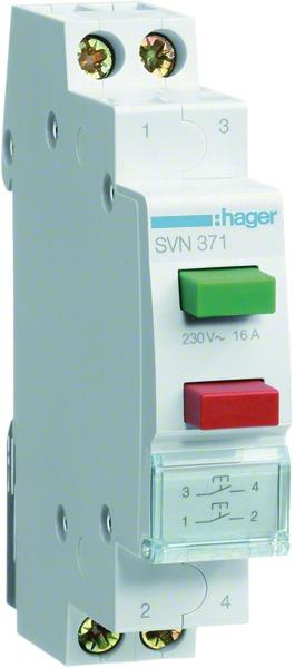 Hager HAG SVN371 Bouton-poussoir, 2 fois, 2S
