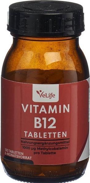 Produktbild VeLife Vitamin B12 Tabl (180 Stück, Tabletten, 81 g)