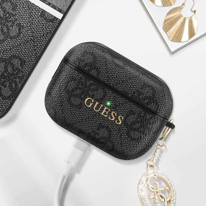 Immagine prodotto Guess Custodia per Airpods Pro 4G Script con ciondolo scintillante con strass (Manicotto per cuffie)