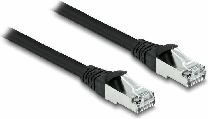 Image du produit Delock Câble réseau RJ45 Cat.6A S/FTP PUR Outdoor 0,5 m noir (S/FTP, CAT6a, 0.50 m)