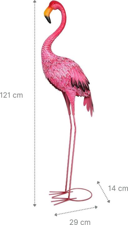 Produktbild Hermex Flamingo Metall Gartendekoration Dekofigur Gartenskulptur Gartenfigur