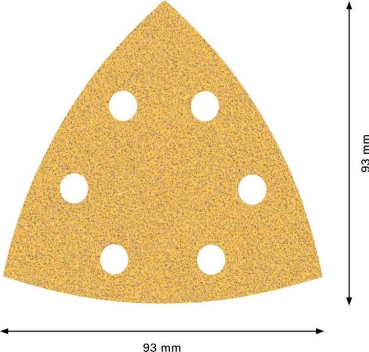 Produktbild Bosch Professional Zubehör EXPERT C470 Schleifpapier für Deltaschleifer, 93 mm, G 60, 5 Stück (60)