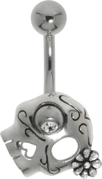 Produktbild Bijouteria Bauchpiercing (Email, Chirurgenstahl 316L, Kristall, Silber 925)