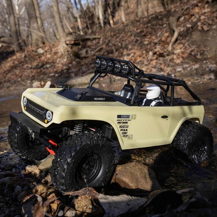Immagine prodotto Axial SCX10 II Deadbolt Crawler elettrico spazzolato 4WD 1:10 RTR Tan (RTR pronto all'uso)