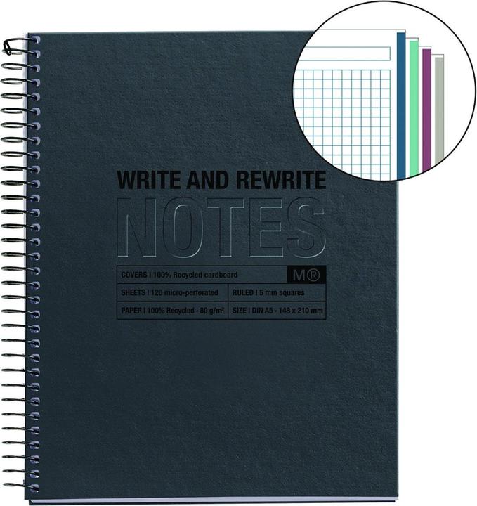 Actual product image Miquelrius Message Notebook (A5, Checked, Hardcover)