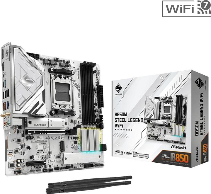 AsRock B850M Steel Legend WiFi (AM5, AMD B850, mATX)