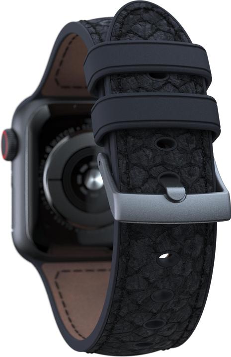 Actual product image Njord Vindur Watch Strap for Apple Watch 44/45mm (45 mm, Vegan Leather, Stainless steel fastener, Salmon leather)