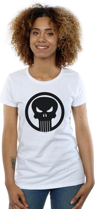 Actual product image Womens/Ladies The Punisher Skull Circle Cotton T-Shirt (L)