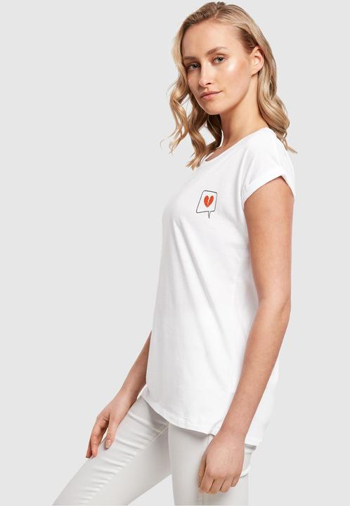 Produktbild Merchcode Ladies Heartbreak Extended Shoulder Tee - 111575 (L)