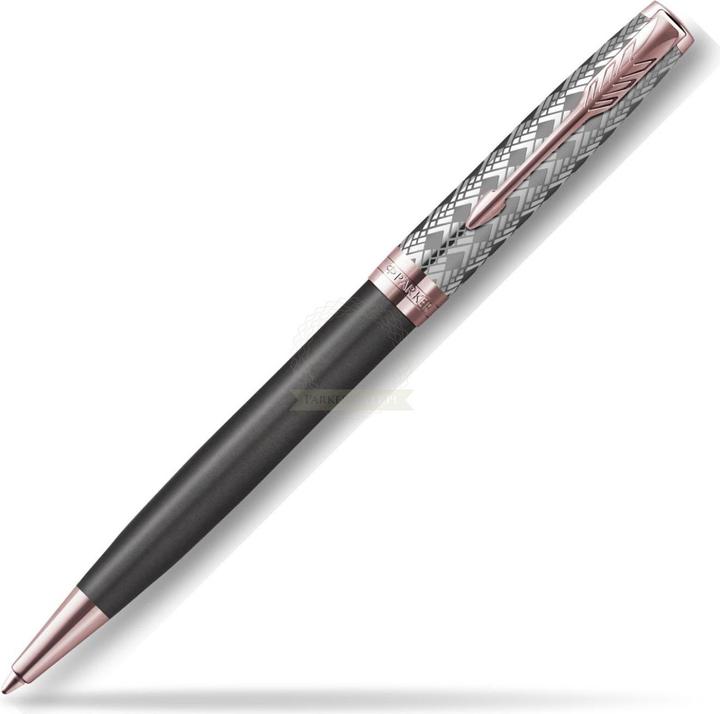 Produktbild Parker Kugelschreiber Sonnet Prem. Metal & Grey P.G.C. sw M (Metallisch, Roségold, Grau, 1 x)