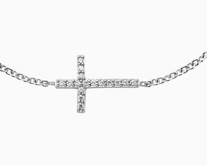 Produktbild Engelsrufer Kreuz Armband (17 cm, 925er Silber)