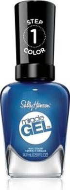 Sally Hansen Miracle Gel Nagellack - 646 Blues Cruise, 15 Ml (646 Blues Cruise, Gel-Effekt Nagellack)