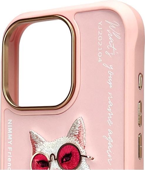 Actual product image Nimmy case iPhone 16 Pro Max 6.9" pink Glasses Cool Cat (Apple iPhone 16 Pro Max)