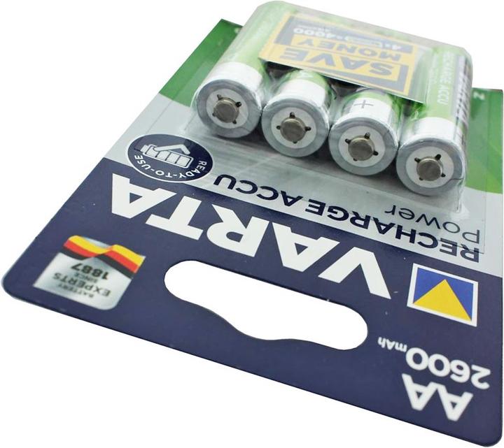 Produktbild Varta Akku Ready2Use Mignon AA, 4er Pack inklusive AccuCell Akkubox (4 Stk., AA, 2600 mAh)