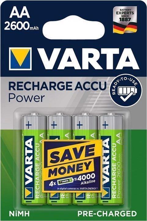 Produktbild Varta Akku Ready2Use Mignon AA, 4er Pack inklusive AccuCell Akkubox (4 Stk., AA, 2600 mAh)