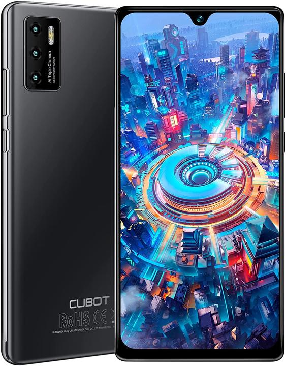 Actual product image Cubot P50 (Dual Sim - 6.217", 128 GB, 6 GO RAM) Black (128 GB, Black, 6.20", Hybrid Dual SIM, 12 Mpx)