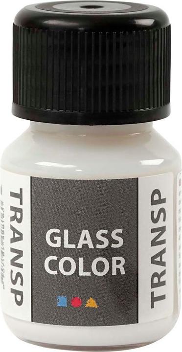 Actual product image Creativ Company Glass paint, transparent colour - white, 30 ml (Transparent colour, 30 ml)