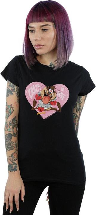 Immagine prodotto Looney Tunes Taz Valentine's Day Crazy In Love Maglietta Donna (S)