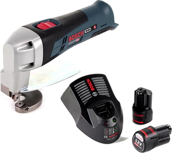 Image du produit Bosch Professional Bosch GSC 12 V-13 Cisaille à tôle sans fil L-Boxx ready + 2x batterie 3,0Ah + chargeur