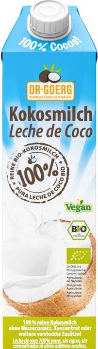 Produktbild Dr. Goerg Kokosmilch Bio (1 x 100 cl)