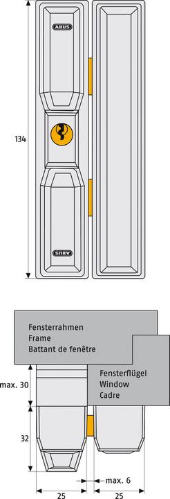 Image du produit Abus Serrure de fenêtre supplémentaire FTS 88