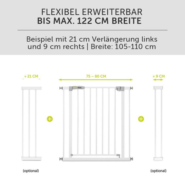 Image du produit Hauck Barrière de sécurité 96-101cm, blanche (96 cm)