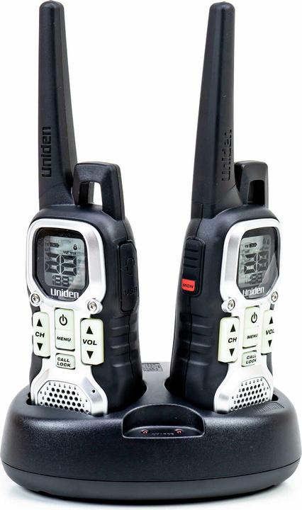 Uniden Tragbares Radio PMR446-HR-2CK, 8 CH, 38 CTCSS, 83 DCS, 0,5 W, Set mit 2 Stk (10 km)