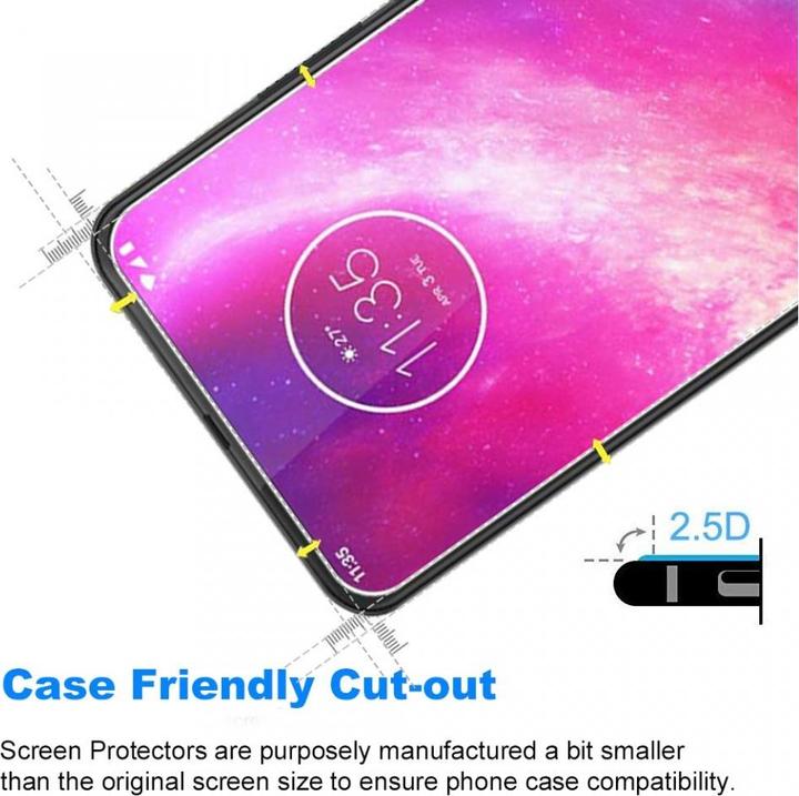 Produktbild Screenguard Motorola One Hyper Panzerglas Schutzfolie Case Friendly Design (1 Stück, Motorola One Hyper)