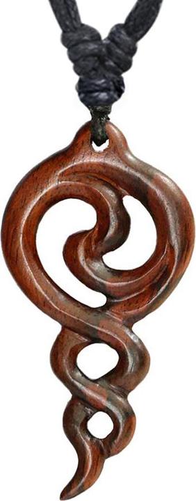 Actual product image Star Piercing Necklace black pendant tribal ornament shell made of Narra wood (Organic, without brass)