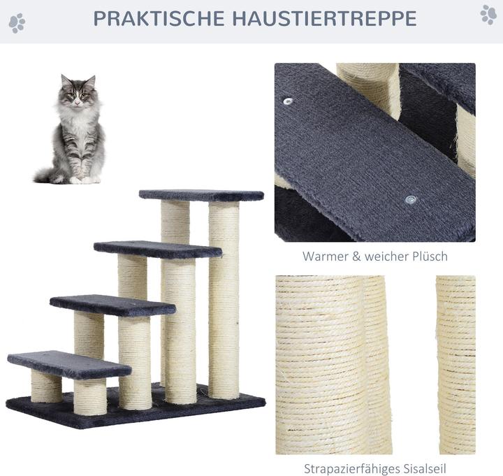 Actual product image PawHut Cat stairs (61 cm, Grey)