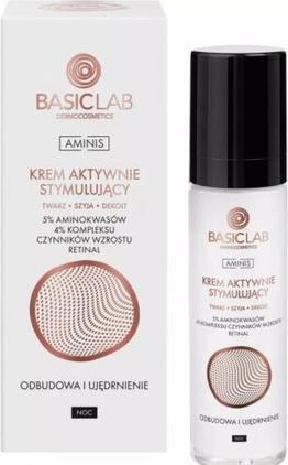 BasicLab Aminis Actively Stimulating Night Cream Reconstruction And Firming 50Ml (50 ml, Nachtcreme)