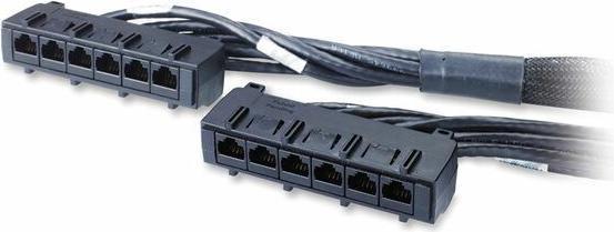 Actual product image APC Data Distribution Cable - CAT6 UTP CMR 6XRJ-45 Black - 3.9M - 13FT