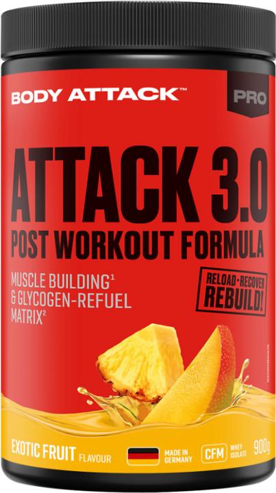 Actual product image Body Attack Post Attack 3.0 (900g can) (Exotic Fruit, 1 pcs., 900 g)