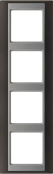 Produktbild JUNG Rahmen 4-fach AP584ANTAL anthrazit/aluminium