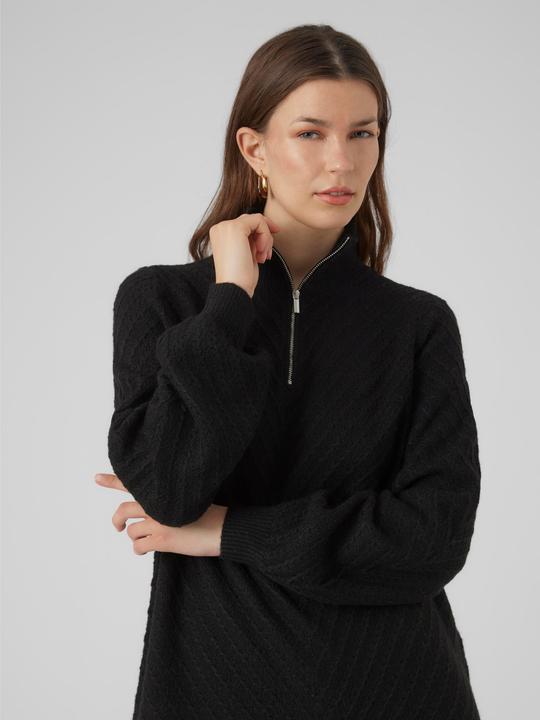 Produktbild Vero Moda VMANJASTINNA HIGHNECK ZIP DRESS GA EXC Strickkleid (M)