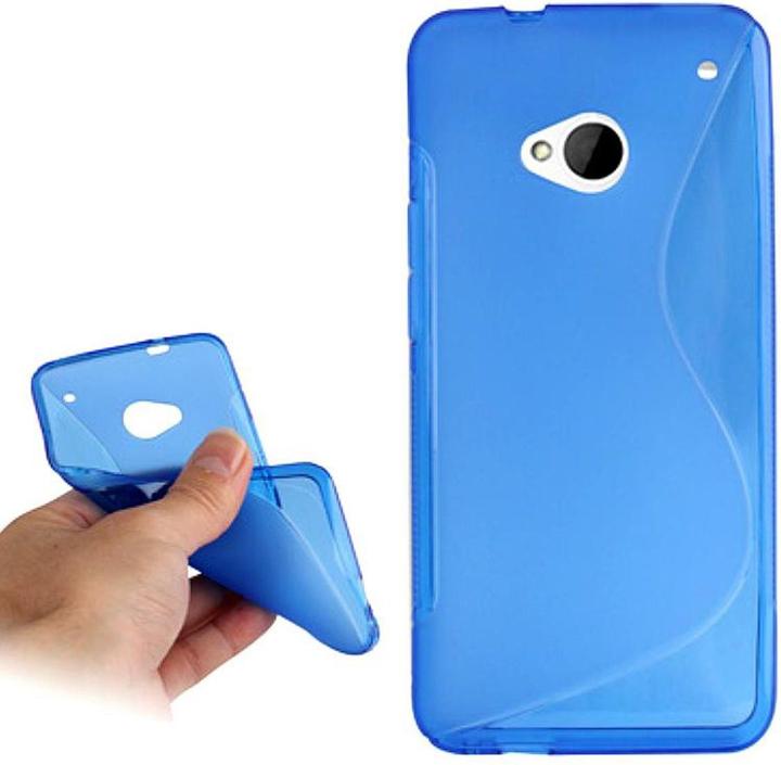 Produktbild König Design Schutzhülle Motiv Handyhülle Case für HTC One M7 Transparent / Blau (HTC One M7)