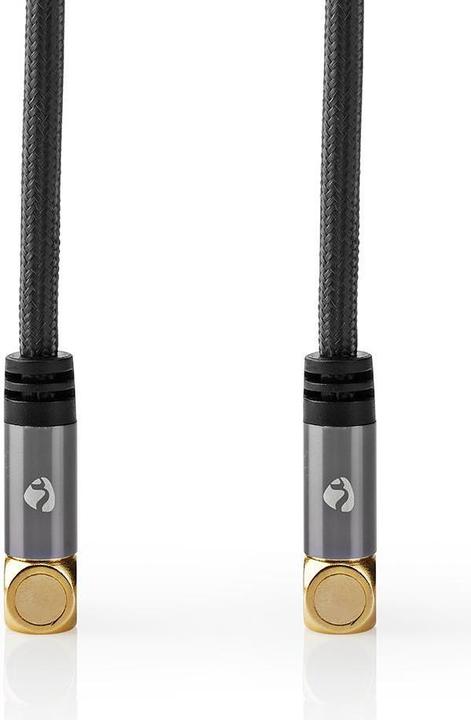 Actual product image Nedis Coaxial cable - IEC male - IEC female - Gold plated - 75 Ohm - 4 way shielded - 5 m - run (75 dB, Antenna cable)