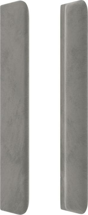 Produktbild VidaXL Kopfteil mit Ohren Hellgrau 203x16x118/128 cm Samt,Farbe (203 x 16 x 128 cm)