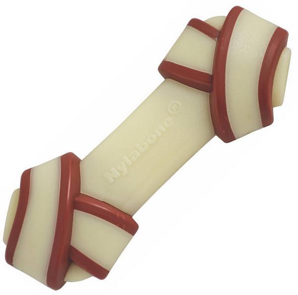 Actual product image Nylabone Knot Bone Beef L, 17.5 cm, 290g (Dog chew toy)