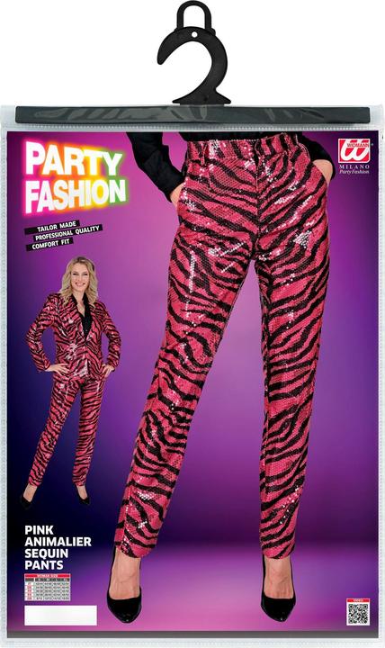 Immagine prodotto Widmann Pantaloni di paillettes in look zebrato rosa/nero (M)