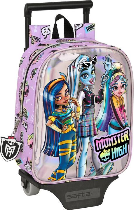 Produktbild Monster High Schulrucksack mit Rädern Best boos Lila 22 x 27 x 10 cm