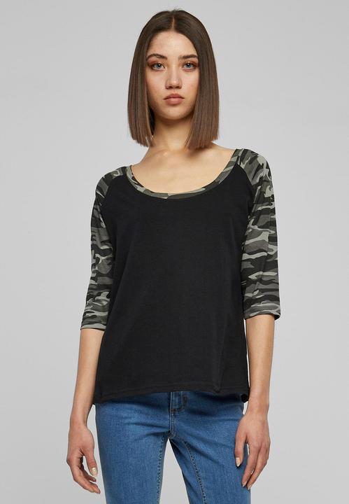 Immagine prodotto Urban Classics Tee Raglan 3/4 da donna a contrasto (5XL)