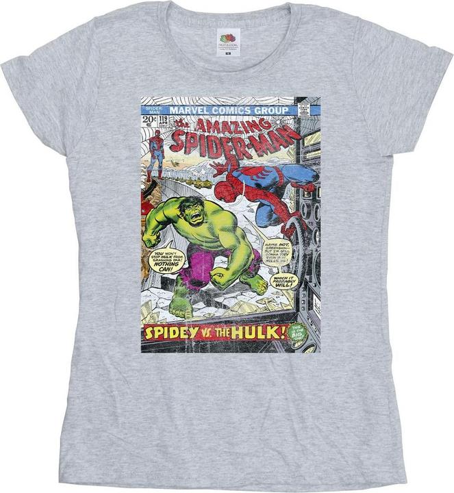 Image du produit - T-shirt SPIDER-MAN VS HULK COVER - Femme (XL)