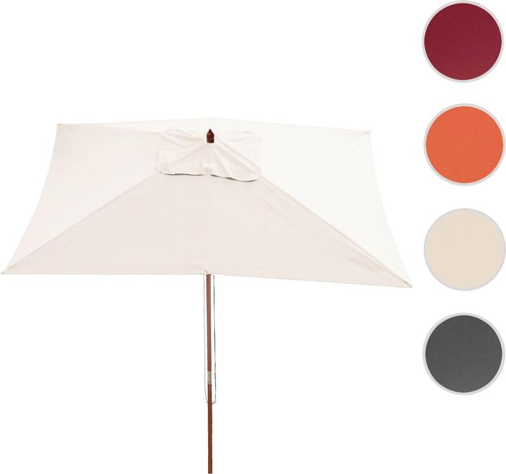 Image du produit Swisshandel24 Parasol en bois Parasol de marché, rectangulaire 2x3m crème - 19651 (2 m)